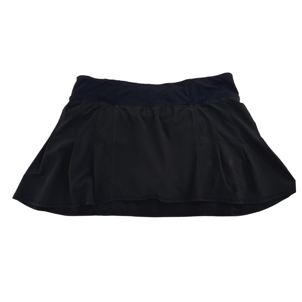 Lululemon Athletic Skirt Women Size 8
Black Gym Tennis Running Workout EUC